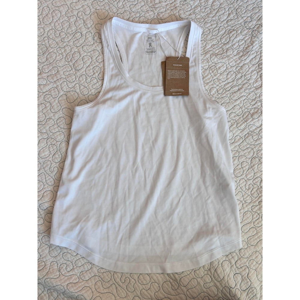 On Running Focus Tank Womens Small White Racerback Performance Activewear Top